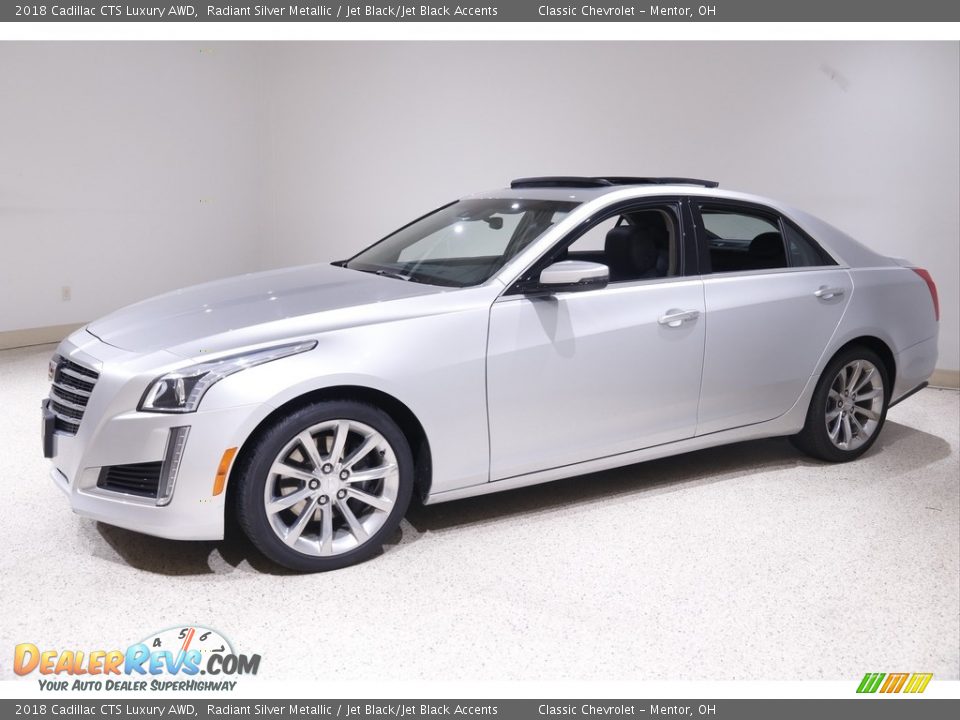 2018 Cadillac CTS Luxury AWD Radiant Silver Metallic / Jet Black/Jet Black Accents Photo #3