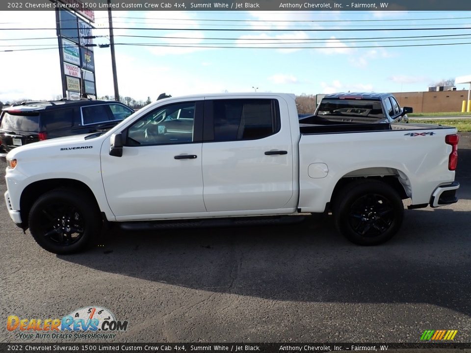 2022 Chevrolet Silverado 1500 Limited Custom Crew Cab 4x4 Summit White / Jet Black Photo #6