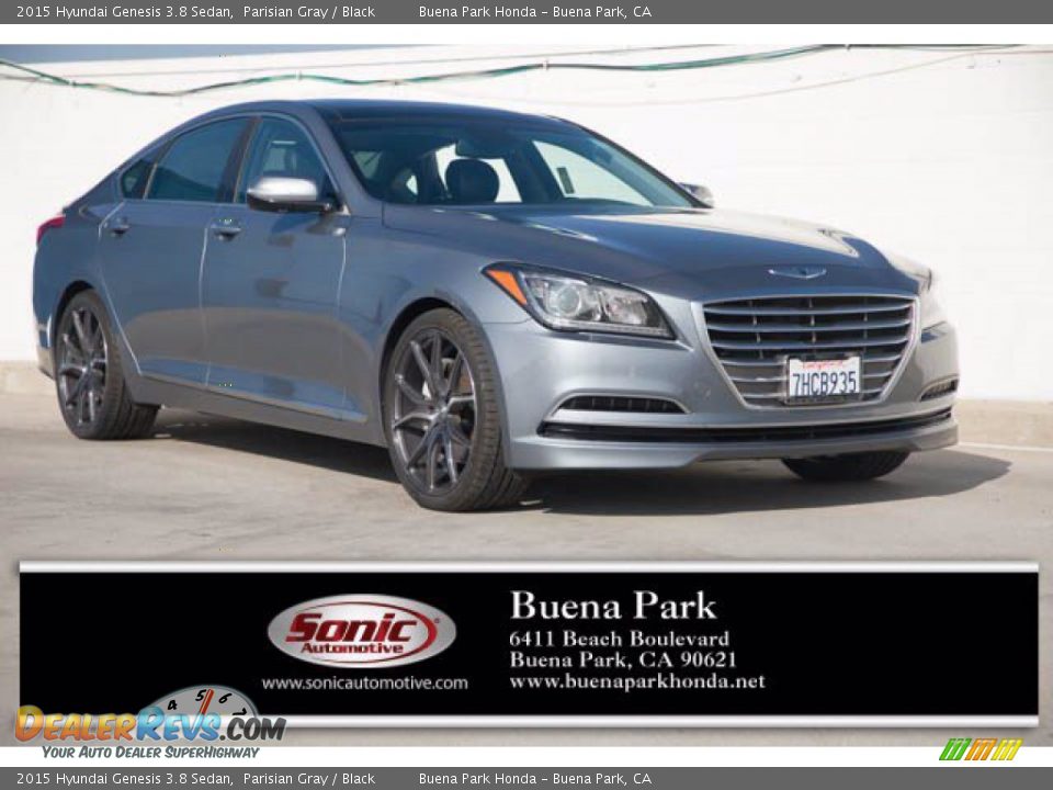 2015 Hyundai Genesis 3.8 Sedan Parisian Gray / Black Photo #1