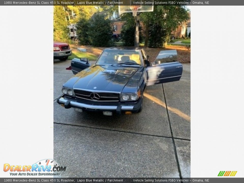 1980 Mercedes-Benz SL Class 450 SL Roadster Lapis Blue Metallic / Parchment Photo #7