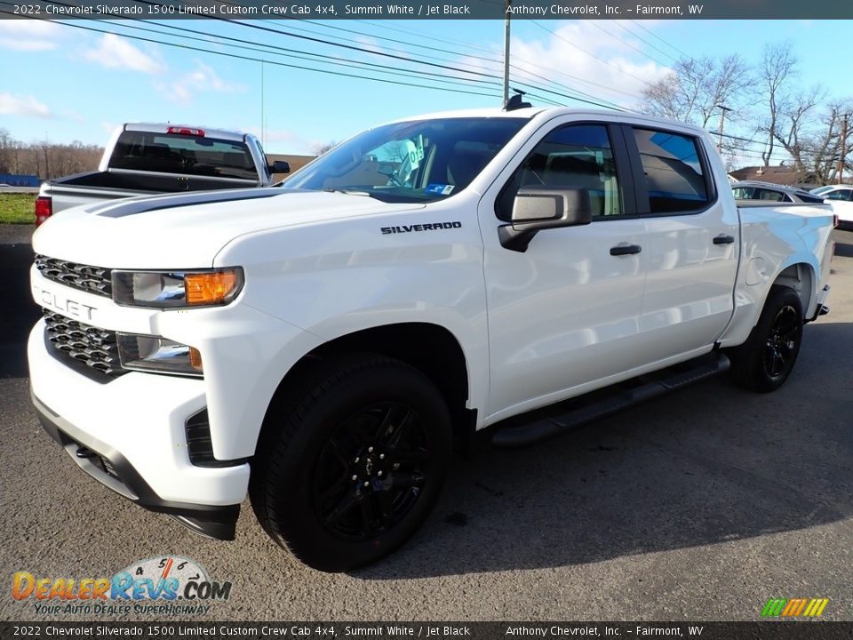 2022 Chevrolet Silverado 1500 Limited Custom Crew Cab 4x4 Summit White / Jet Black Photo #7