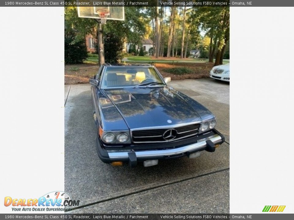 1980 Mercedes-Benz SL Class 450 SL Roadster Lapis Blue Metallic / Parchment Photo #9