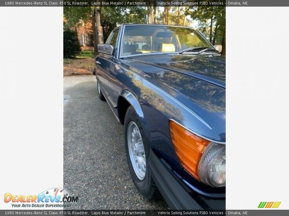 1980 Mercedes-Benz SL Class 450 SL Roadster Lapis Blue Metallic / Parchment Photo #10