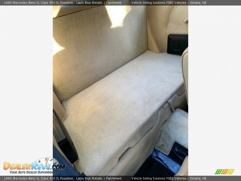 Rear Seat of 1980 Mercedes-Benz SL Class 450 SL Roadster Photo #24