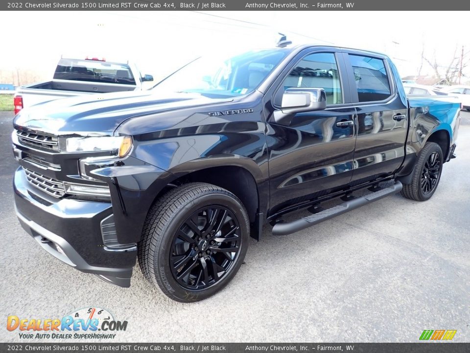 2022 Chevrolet Silverado 1500 Limited RST Crew Cab 4x4 Black / Jet Black Photo #7