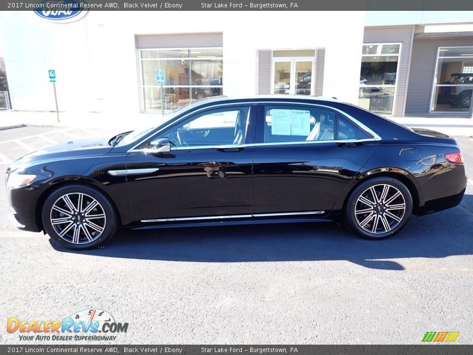 2017 Lincoln Continental Reserve AWD Black Velvet / Ebony Photo #2