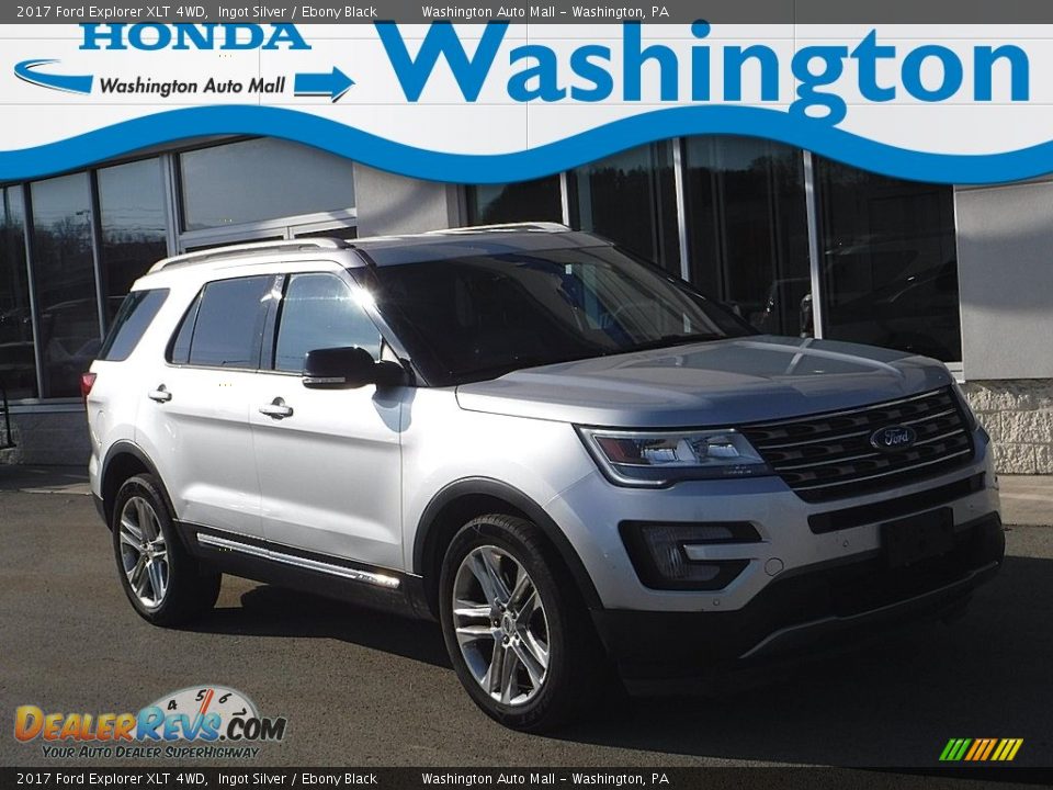 2017 Ford Explorer XLT 4WD Ingot Silver / Ebony Black Photo #1