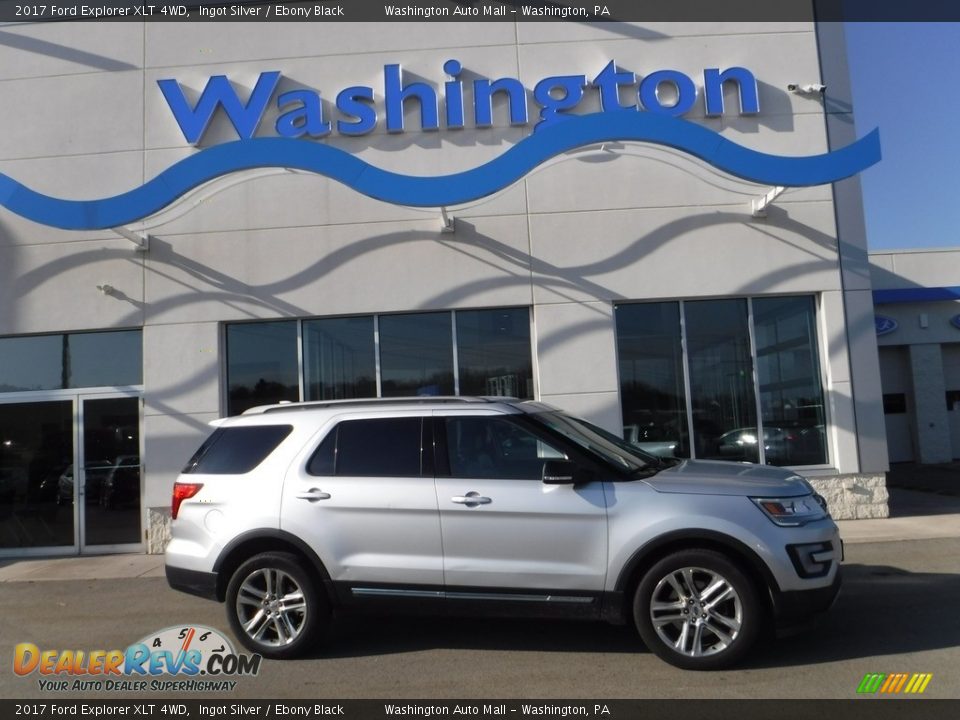 2017 Ford Explorer XLT 4WD Ingot Silver / Ebony Black Photo #2