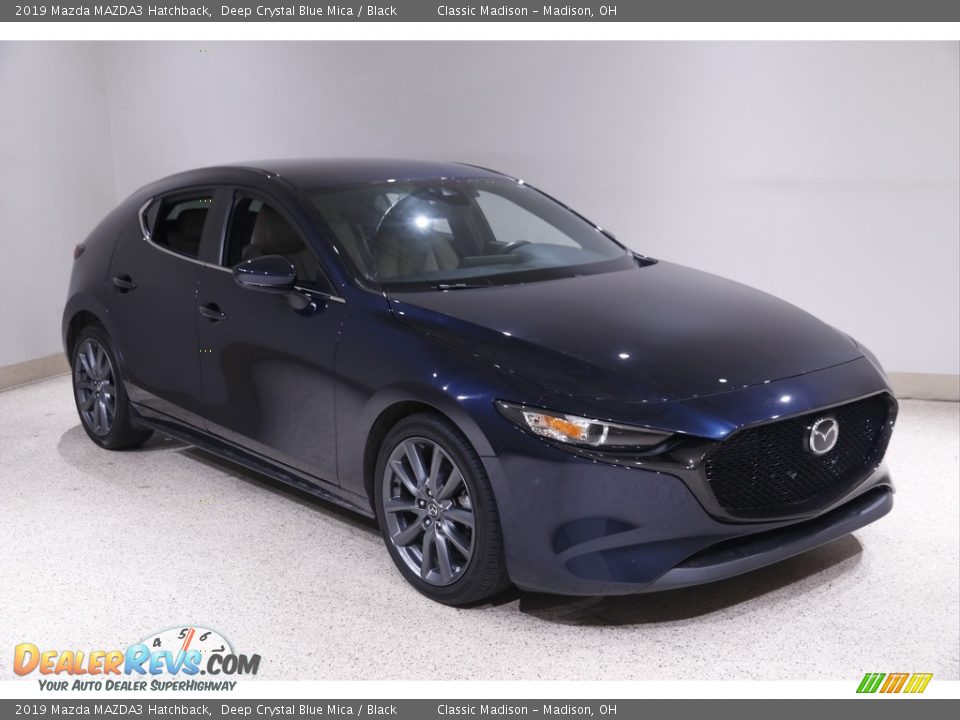 2019 Mazda MAZDA3 Hatchback Deep Crystal Blue Mica / Black Photo #1