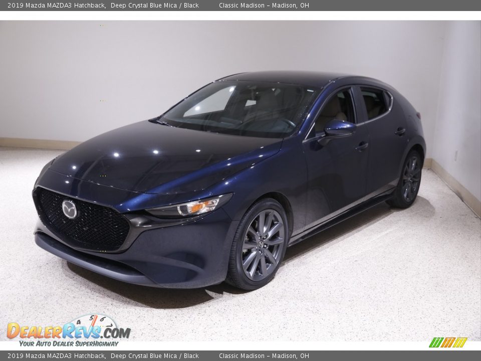 2019 Mazda MAZDA3 Hatchback Deep Crystal Blue Mica / Black Photo #3