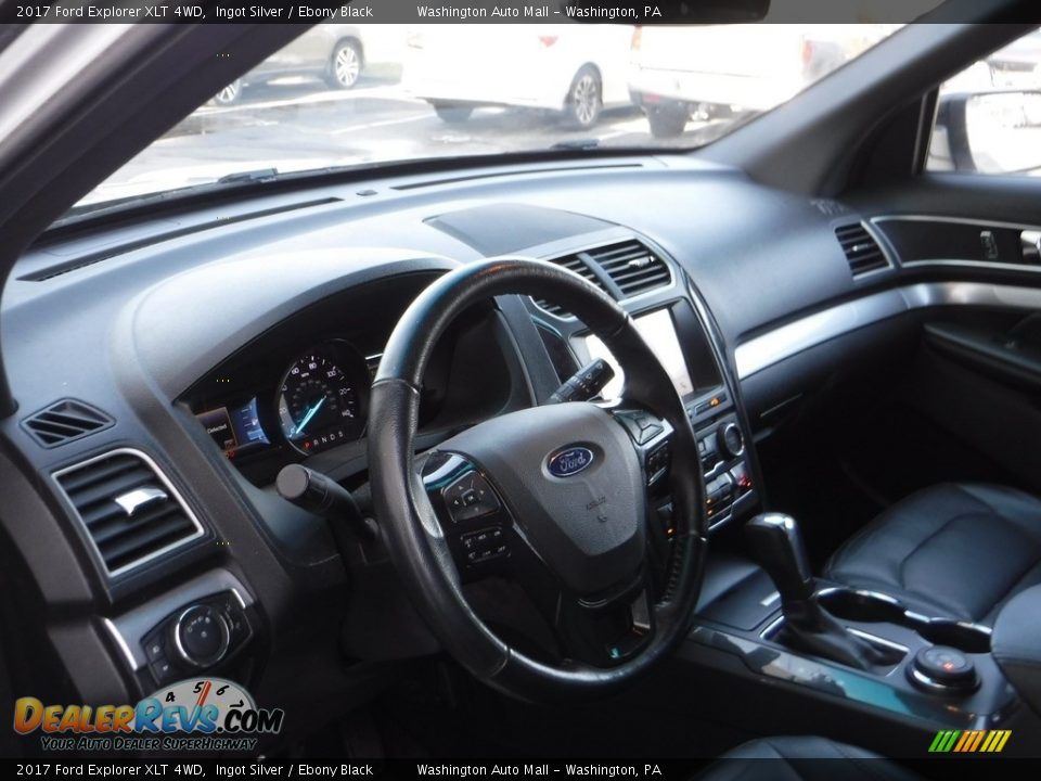 2017 Ford Explorer XLT 4WD Ingot Silver / Ebony Black Photo #13