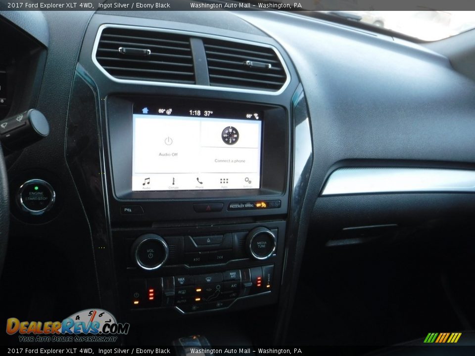 2017 Ford Explorer XLT 4WD Ingot Silver / Ebony Black Photo #16