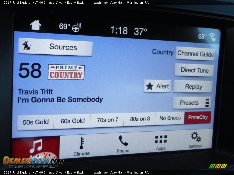 2017 Ford Explorer XLT 4WD Ingot Silver / Ebony Black Photo #17