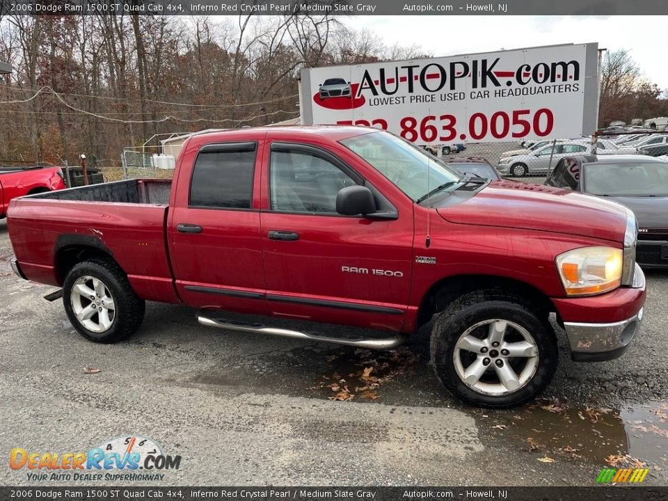 2006 Dodge Ram 1500 ST Quad Cab 4x4 Inferno Red Crystal Pearl / Medium Slate Gray Photo #1