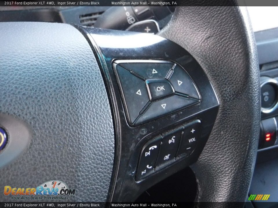 2017 Ford Explorer XLT 4WD Ingot Silver / Ebony Black Photo #21