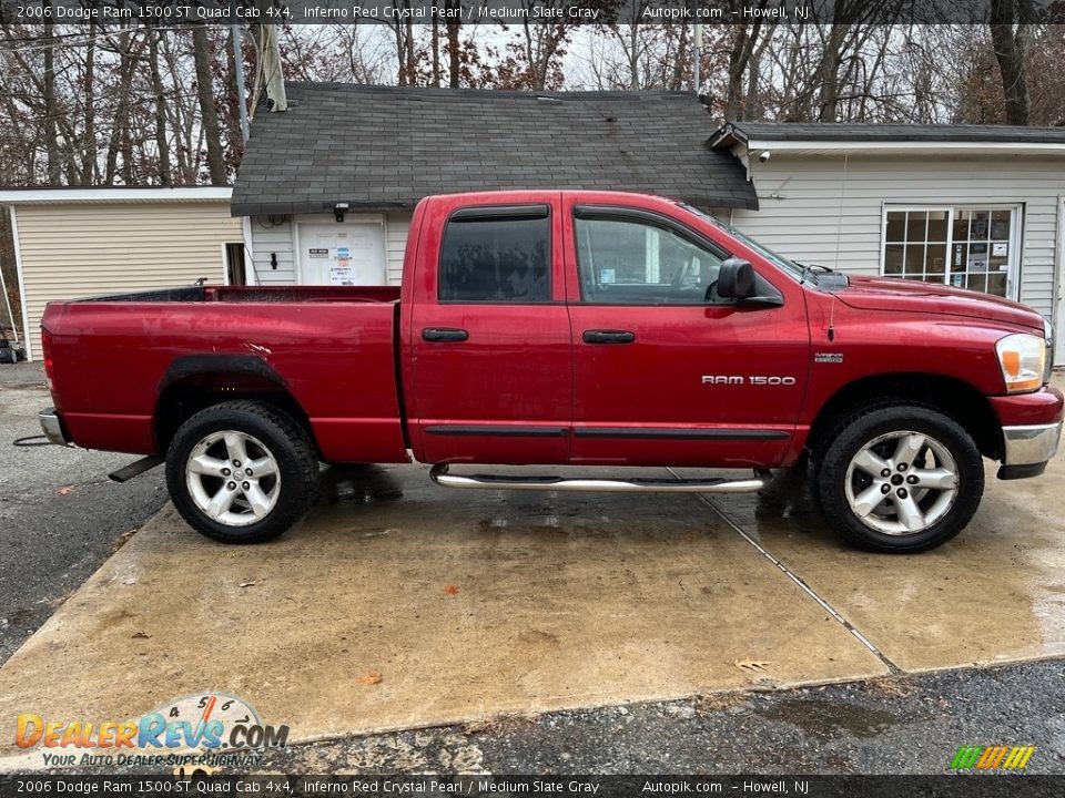 2006 Dodge Ram 1500 ST Quad Cab 4x4 Inferno Red Crystal Pearl / Medium Slate Gray Photo #4