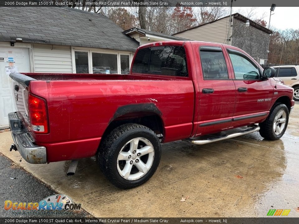 2006 Dodge Ram 1500 ST Quad Cab 4x4 Inferno Red Crystal Pearl / Medium Slate Gray Photo #5