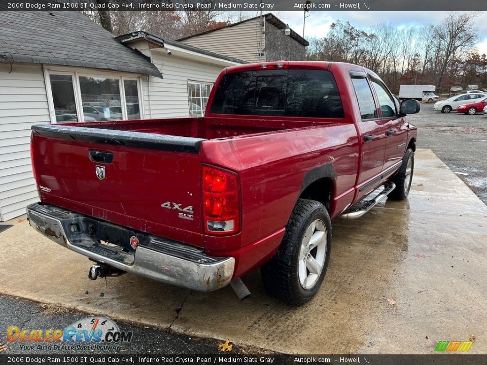 2006 Dodge Ram 1500 ST Quad Cab 4x4 Inferno Red Crystal Pearl / Medium Slate Gray Photo #6