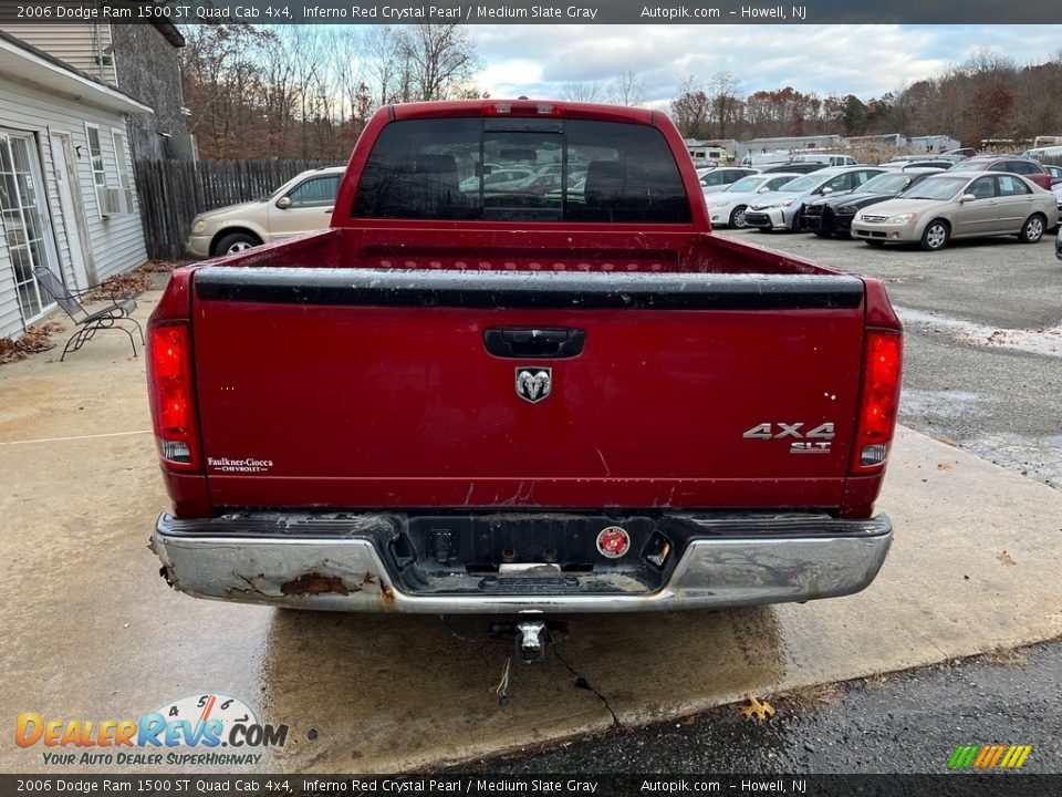 2006 Dodge Ram 1500 ST Quad Cab 4x4 Inferno Red Crystal Pearl / Medium Slate Gray Photo #7