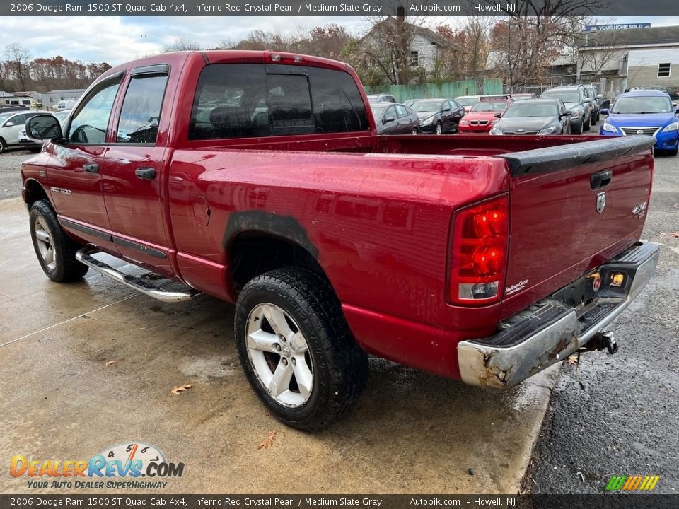 2006 Dodge Ram 1500 ST Quad Cab 4x4 Inferno Red Crystal Pearl / Medium Slate Gray Photo #8