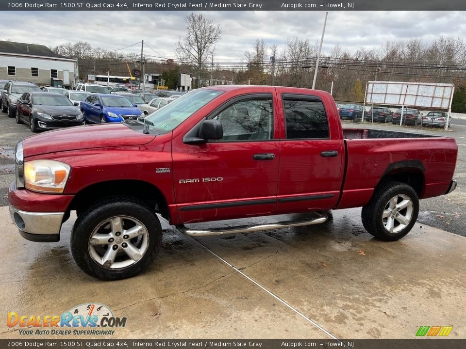 2006 Dodge Ram 1500 ST Quad Cab 4x4 Inferno Red Crystal Pearl / Medium Slate Gray Photo #9