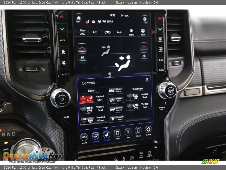 2020 Ram 1500 Limited Crew Cab 4x4 Ivory White Tri-Coat Pearl / Black Photo #13