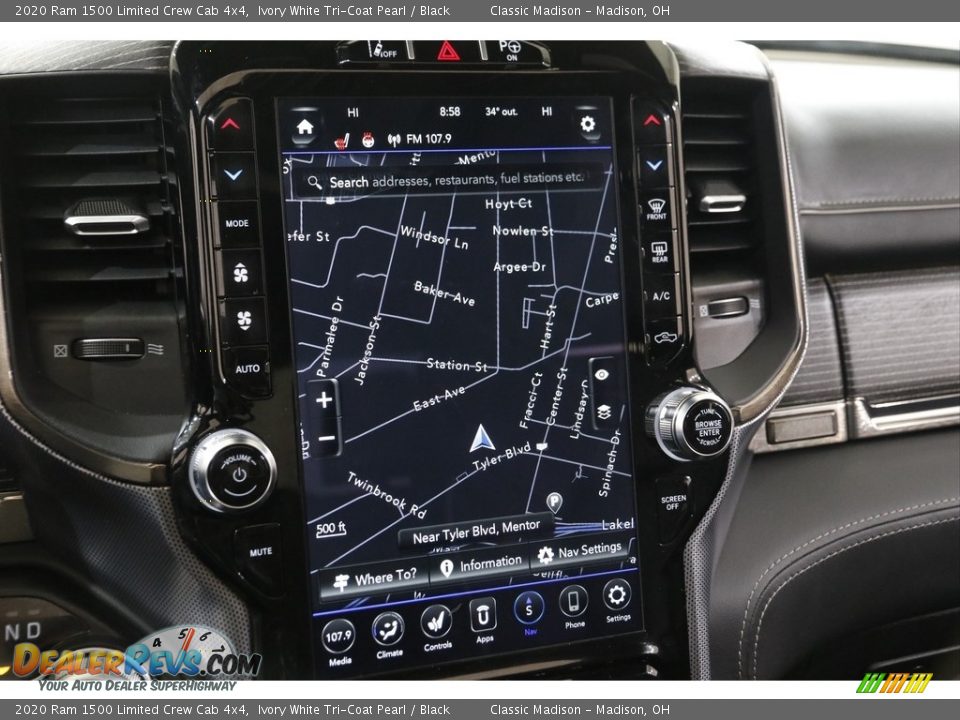 2020 Ram 1500 Limited Crew Cab 4x4 Ivory White Tri-Coat Pearl / Black Photo #14