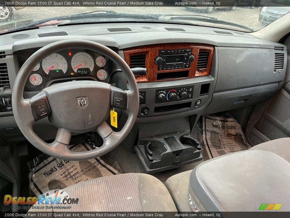 2006 Dodge Ram 1500 ST Quad Cab 4x4 Inferno Red Crystal Pearl / Medium Slate Gray Photo #15