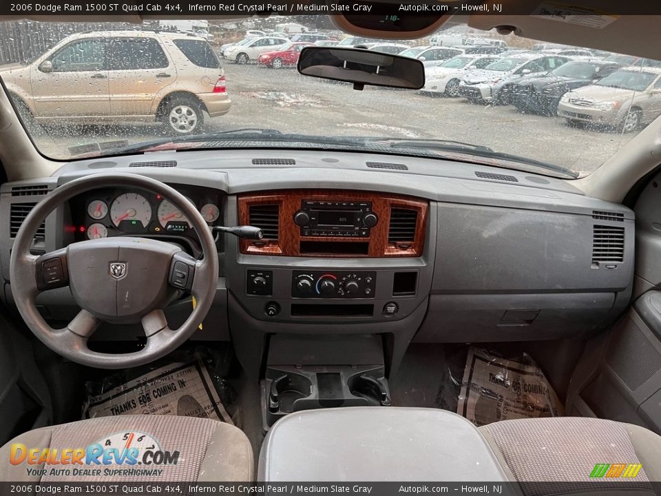 2006 Dodge Ram 1500 ST Quad Cab 4x4 Inferno Red Crystal Pearl / Medium Slate Gray Photo #16