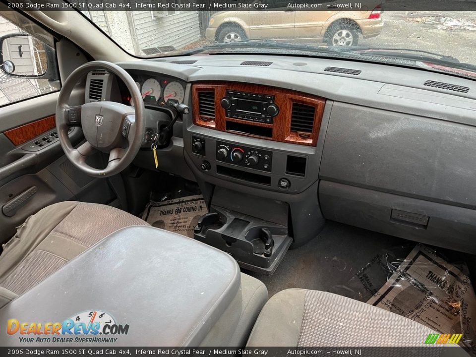 2006 Dodge Ram 1500 ST Quad Cab 4x4 Inferno Red Crystal Pearl / Medium Slate Gray Photo #17