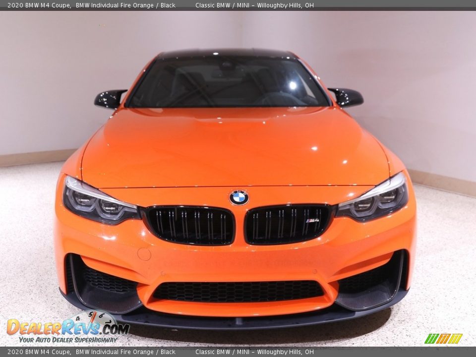 2020 BMW M4 Coupe BMW Individual Fire Orange / Black Photo #2