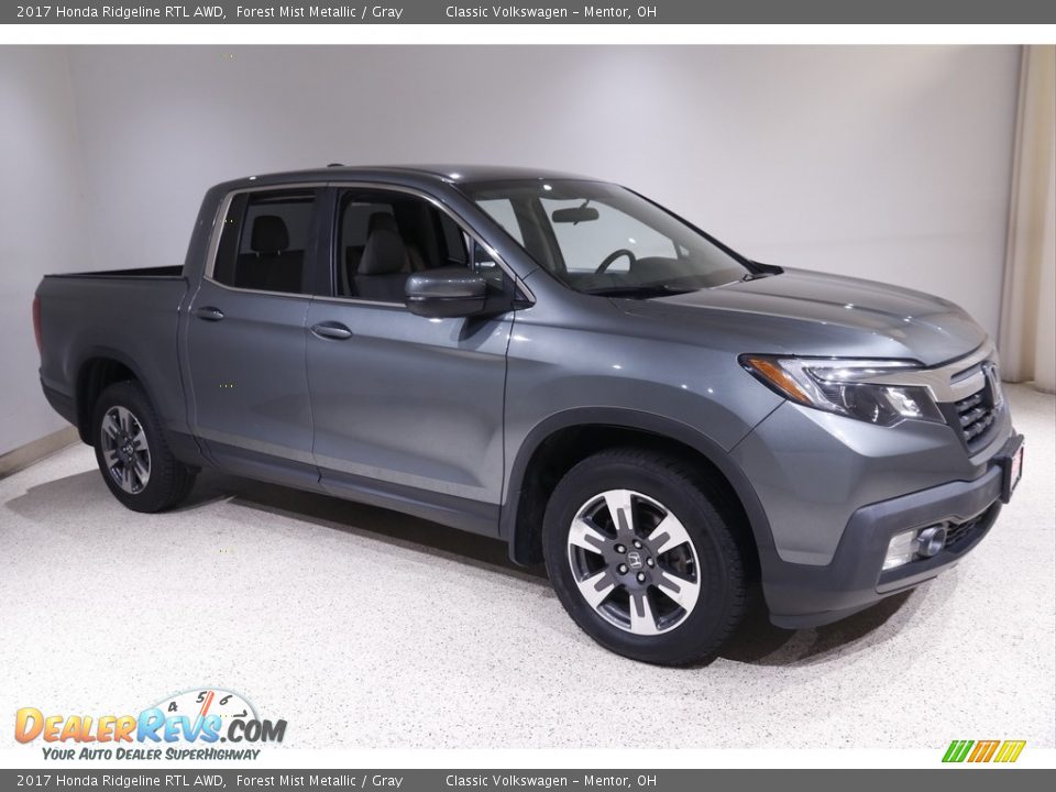 2017 Honda Ridgeline RTL AWD Forest Mist Metallic / Gray Photo #1