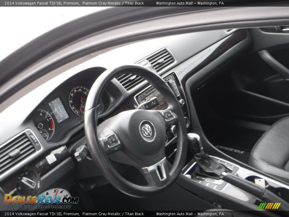2014 Volkswagen Passat TDI SEL Premium Platinum Gray Metallic / Titan Black Photo #12