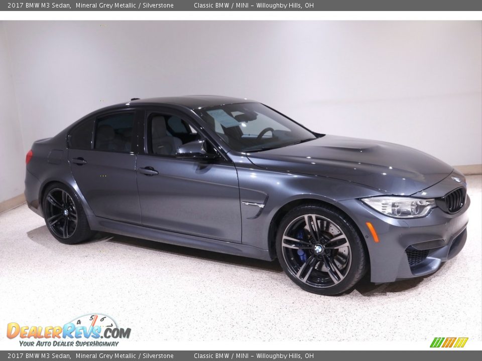 2017 BMW M3 Sedan Mineral Grey Metallic / Silverstone Photo #1