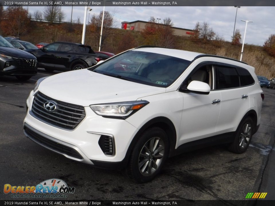 2019 Hyundai Santa Fe XL SE AWD Monaco White / Beige Photo #6