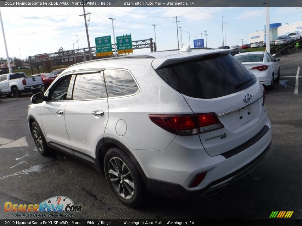 2019 Hyundai Santa Fe XL SE AWD Monaco White / Beige Photo #8