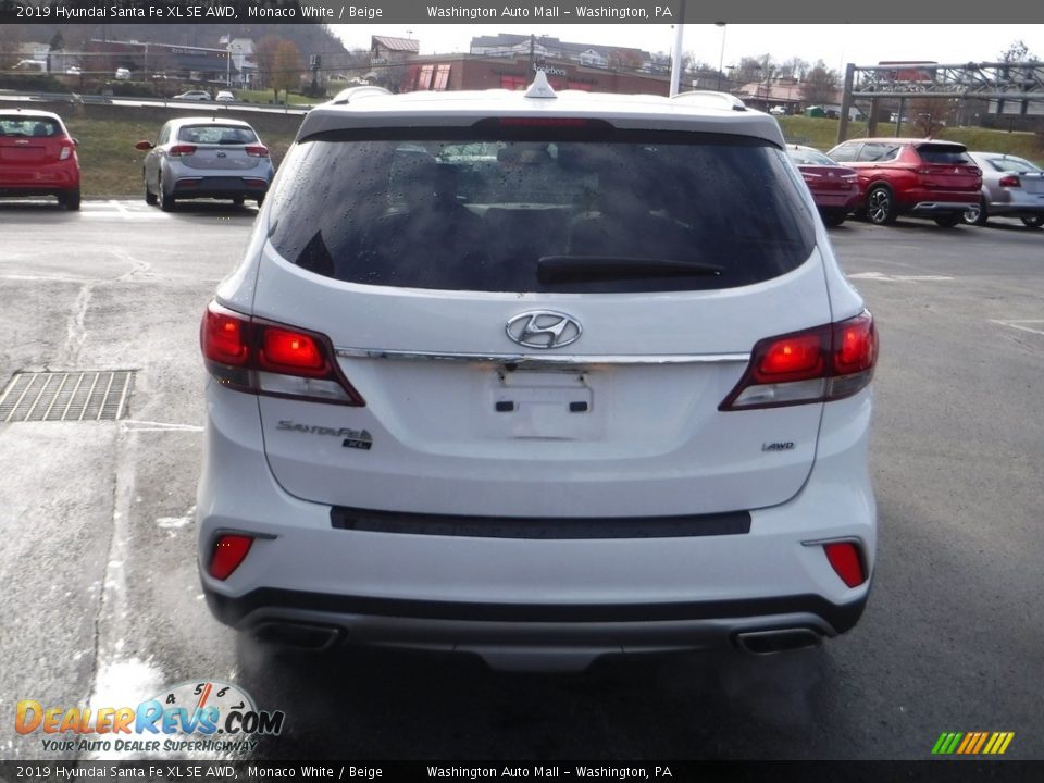 2019 Hyundai Santa Fe XL SE AWD Monaco White / Beige Photo #9