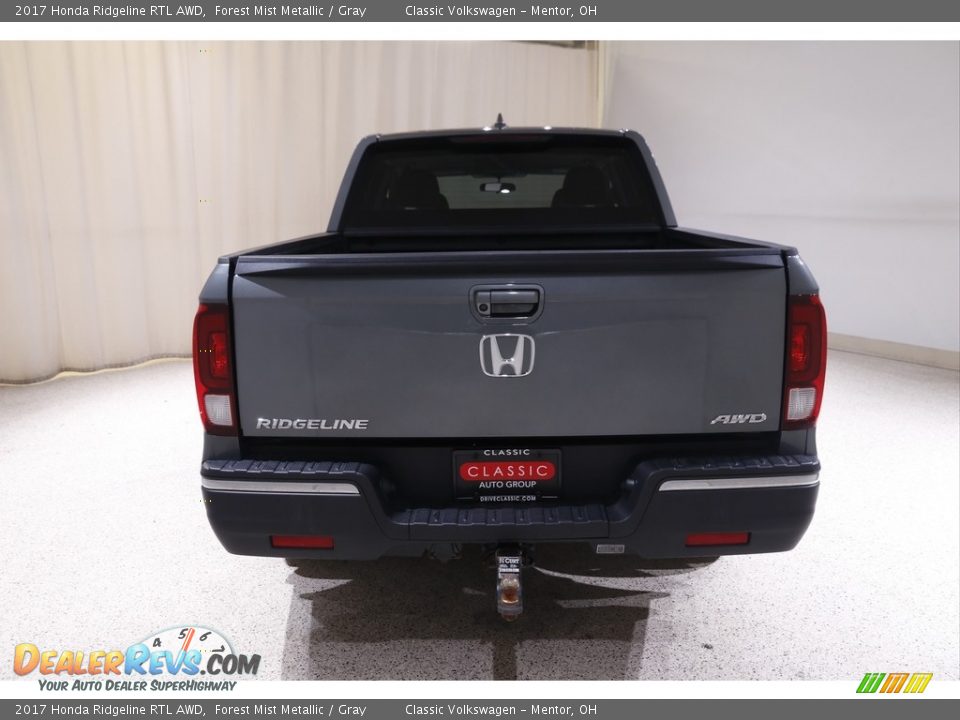 2017 Honda Ridgeline RTL AWD Forest Mist Metallic / Gray Photo #18