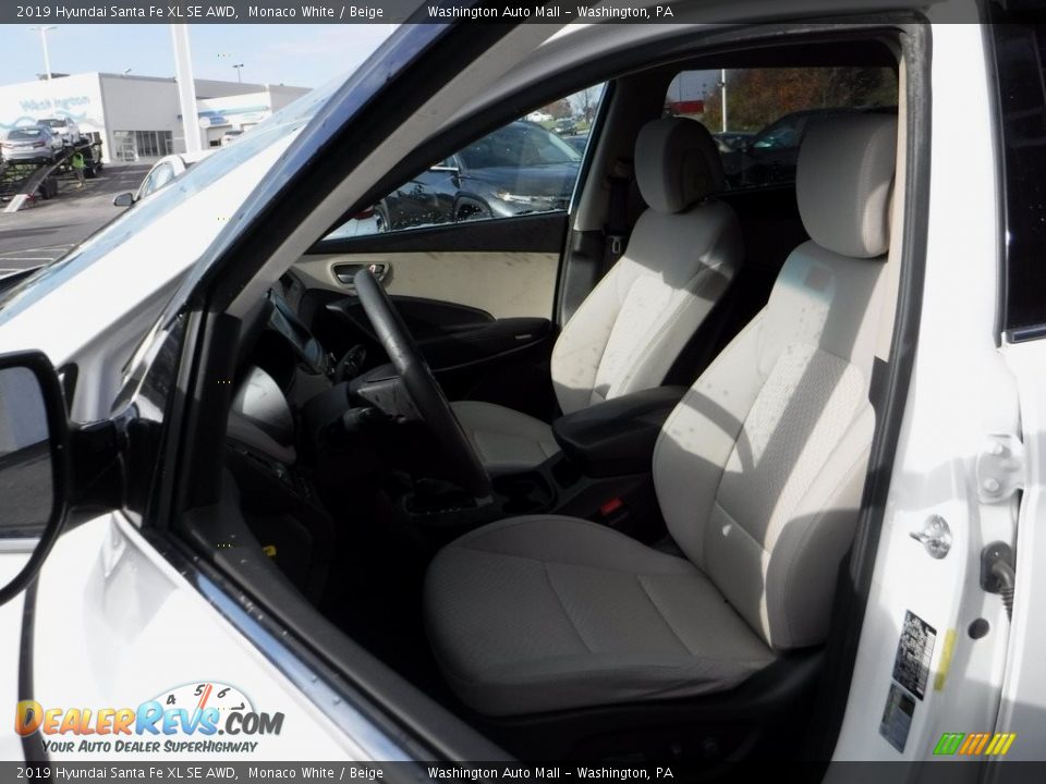 2019 Hyundai Santa Fe XL SE AWD Monaco White / Beige Photo #13