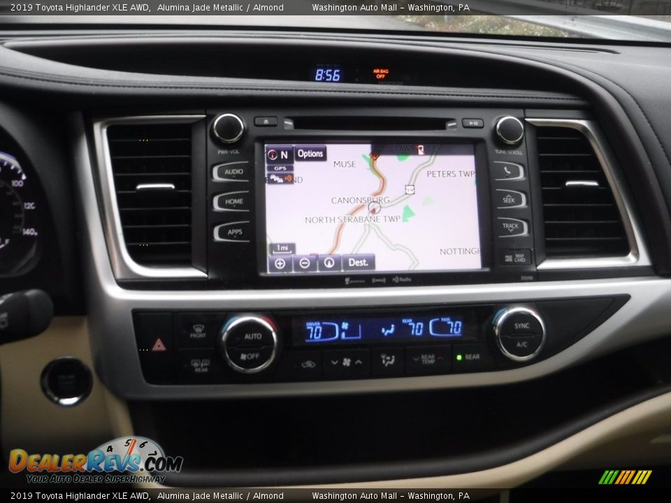 2019 Toyota Highlander XLE AWD Alumina Jade Metallic / Almond Photo #4