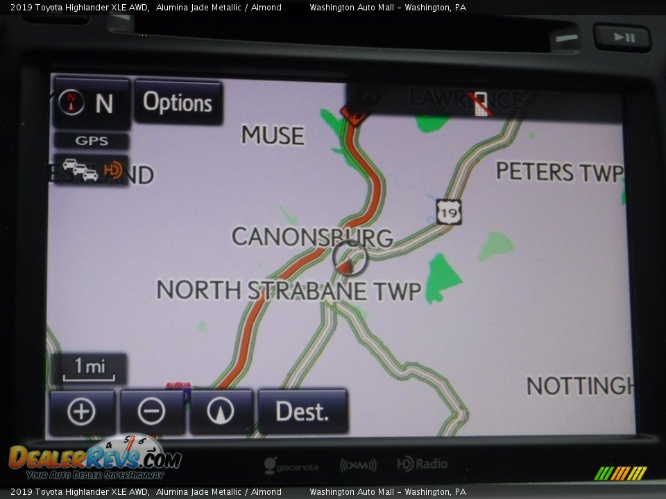 2019 Toyota Highlander XLE AWD Alumina Jade Metallic / Almond Photo #5