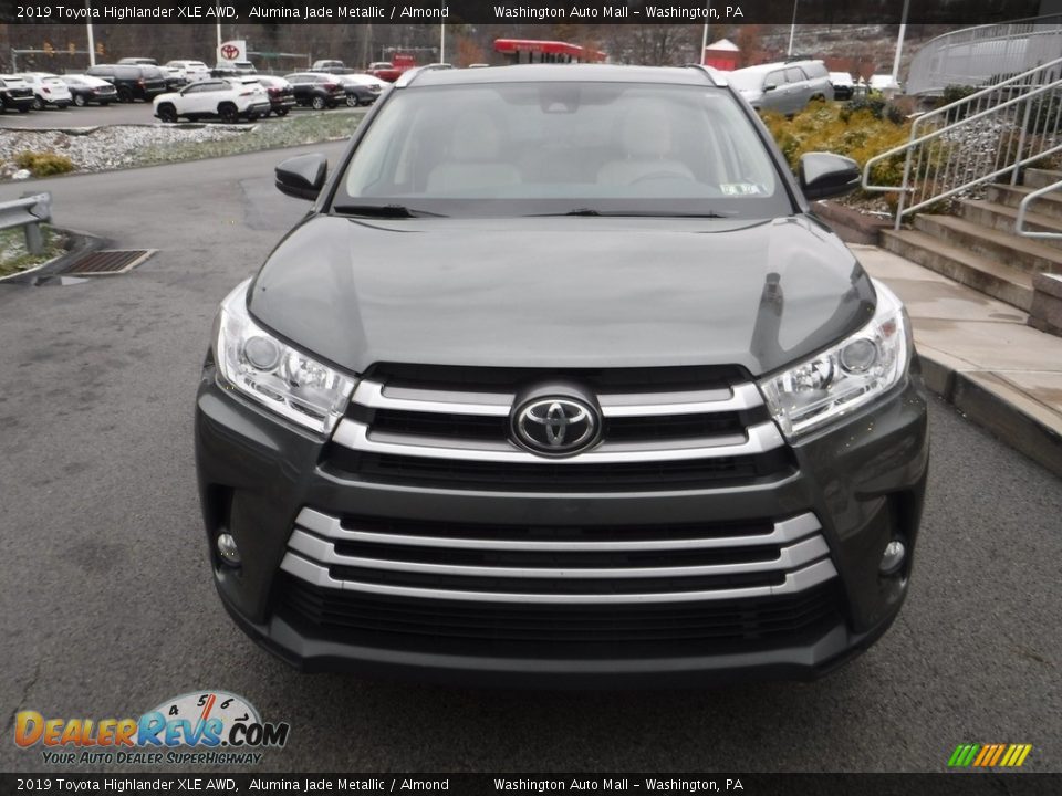 2019 Toyota Highlander XLE AWD Alumina Jade Metallic / Almond Photo #11