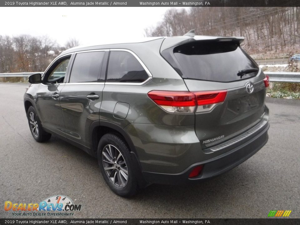 2019 Toyota Highlander XLE AWD Alumina Jade Metallic / Almond Photo #14