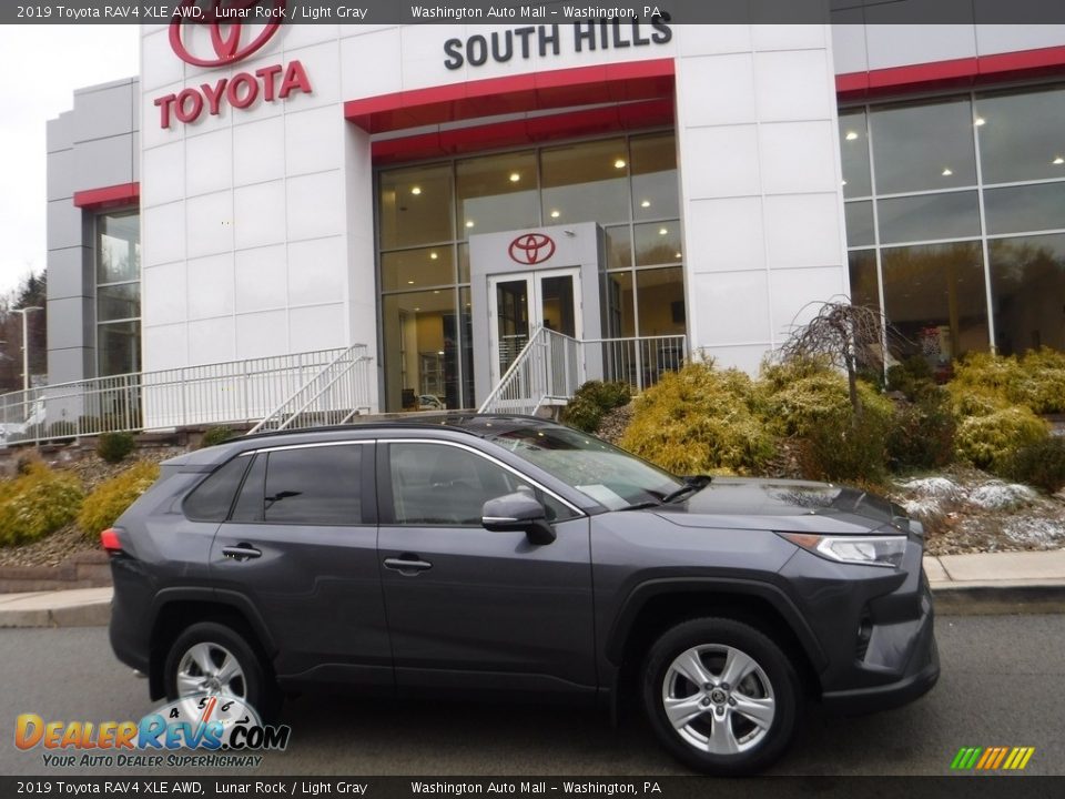 2019 Toyota RAV4 XLE AWD Lunar Rock / Light Gray Photo #2