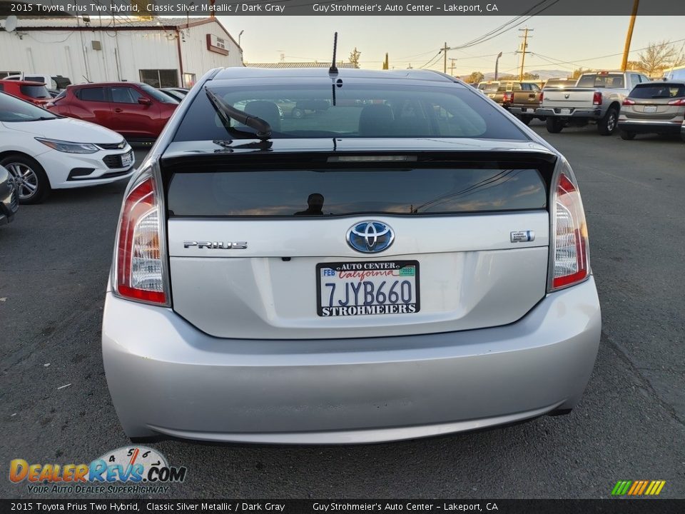 2015 Toyota Prius Two Hybrid Classic Silver Metallic / Dark Gray Photo #9