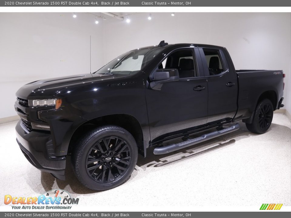 2020 Chevrolet Silverado 1500 RST Double Cab 4x4 Black / Jet Black Photo #3