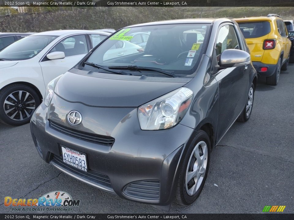 2012 Scion iQ Magnetic Gray Metallic / Dark Gray Photo #3