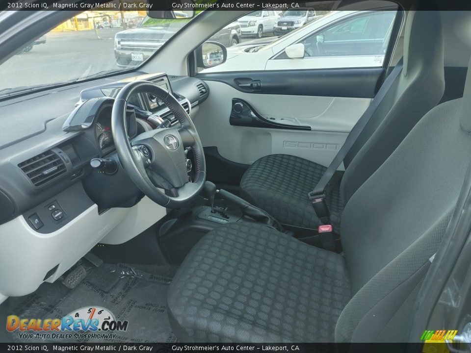 2012 Scion iQ Magnetic Gray Metallic / Dark Gray Photo #5