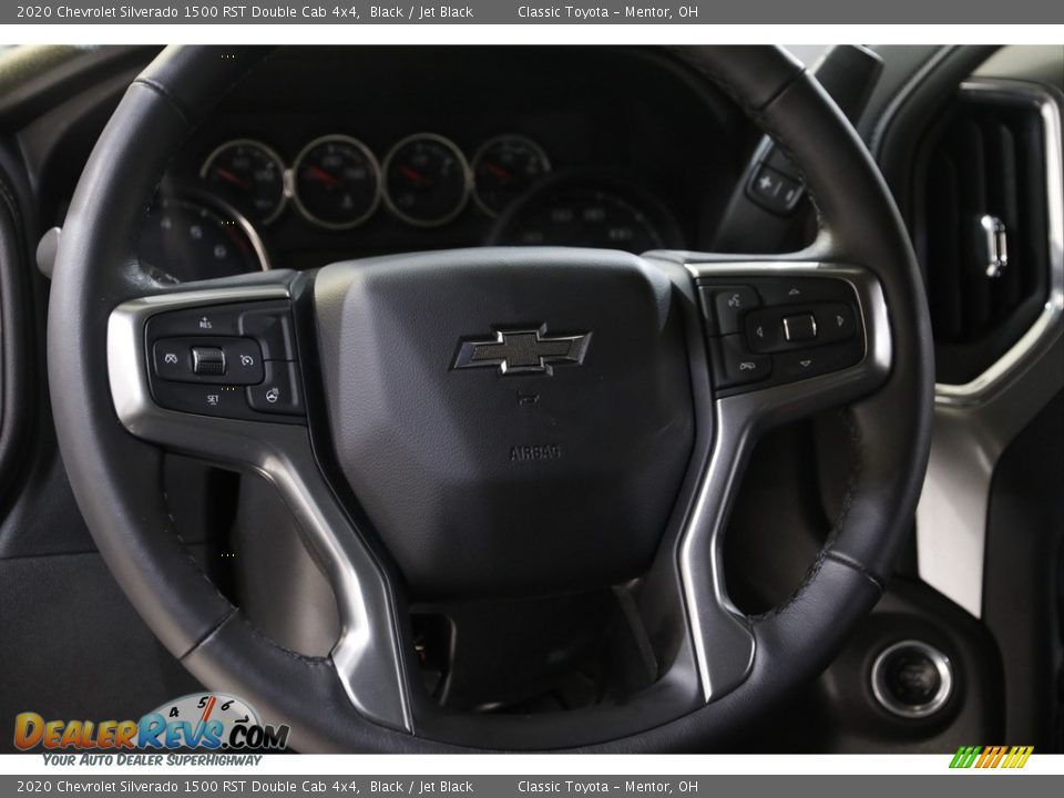 2020 Chevrolet Silverado 1500 RST Double Cab 4x4 Black / Jet Black Photo #8