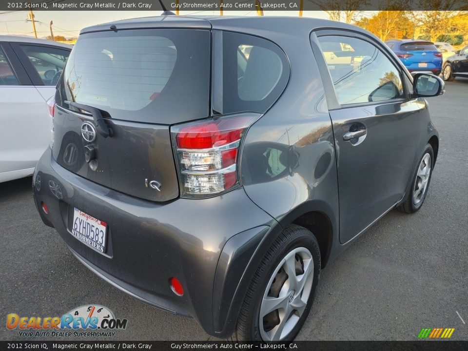 2012 Scion iQ Magnetic Gray Metallic / Dark Gray Photo #6